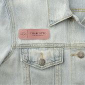 Metallic Rose Gold Logo Office Employee Staff 名札 (インサイチュ)