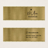 Metallic Script Stud Earring Jewelry Display Card (正面&裏面)