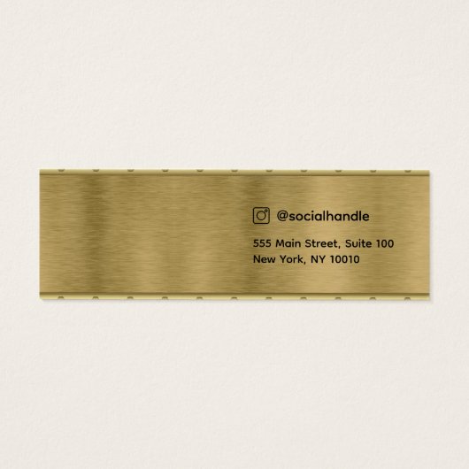 Metallic  Script Stud Earring Jewelry Display Card (裏面)