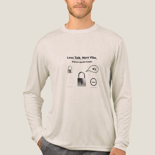Metallic Silence Lock | Bella+Canvas ロンT トライブレンドTシャツ (正面)