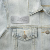 Metallic Silver Custom Logo Office Employee Staff 名札 (インサイチュ)