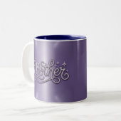 Metallic Silver Mother Purple Mug ツートーンマグカップ (正面左)