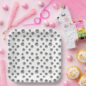 Metallic Silver Presents Premium Party Celebration ペーパープレート (パーティー)