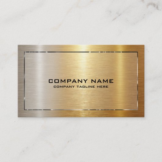 Metallic Silver to Gold Ombre 名刺 (正面)