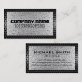 Metallic Stainless Metal Steel Border #23 名刺 (正面/裏面)