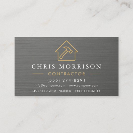 Metallic Steel Building Construction Contractor 名刺 (正面)