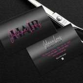 Metallic texture hairstylist Business Card 名刺