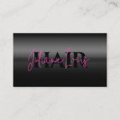Metallic texture hairstylist Business Card 名刺 (正面)