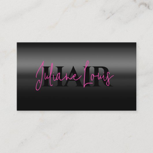 Metallic texture hairstylist Business Card 名刺 (正面)