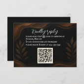 Metallic Whisper QR Code RSVP Card (正面/裏面)