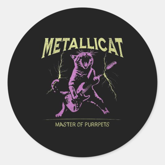 Metallicat Master Of Purrpets ラウンドシール (正面)