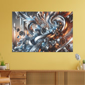 Metallische Strömungen キャンバスプリント (インサイチュ (リビング))