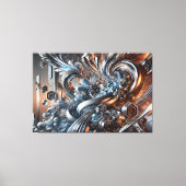Metallische Strömungen キャンバスプリント (正面)