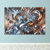 Metallische Strömungen キャンバスプリント (インサイチュ (ウッドフロア))