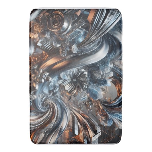 Metallische Strömungen バスマット (正面縦)