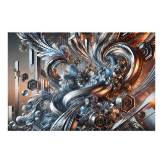 Metallische Strömungen フォトプリント