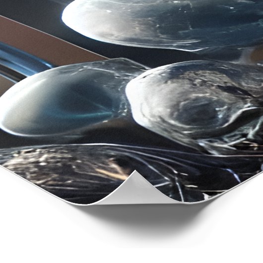 Metallische Strömungen ポスター (角)