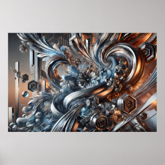 Metallische Strömungen ポスター