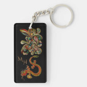 Metallized Ornate Chinese Dragon Art キーホルダー (裏面)