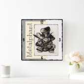 Metalphantの金属の柱時計-アクリル スクエア壁時計 (ホーム)