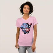 MetalphantハートギターウィメンズスリムフィットTシャツ Tシャツ (正面フル)