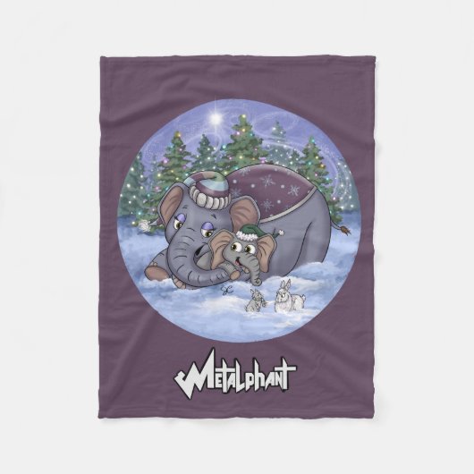 Metalphant ウィルバーとママ フリースブランケット (正面)