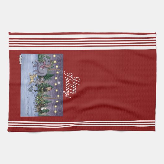 Metalphant Family Tree Kitchen Towel キッチンタオル (横)