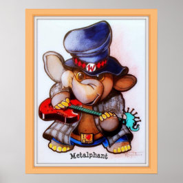 Metalphant with Guitar Poster – 様々なサイズ ポスター