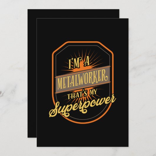 Metalworker金属加工 招待状 (正面/裏面)