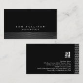 Metalworker Metal Gridテクスチャ取引技能 名刺 (正面/裏面)