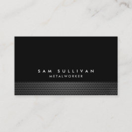 Metalworker Metal Gridテクスチャ取引技能 名刺