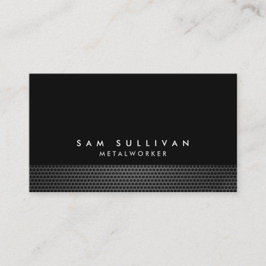 Metalworker Metal Gridテクスチャ取引技能 名刺 (正面)