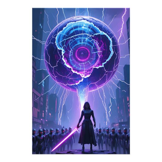 Metamorfosis Sci-Fiポスター – 未来の戦士 フォトプリント (正面)