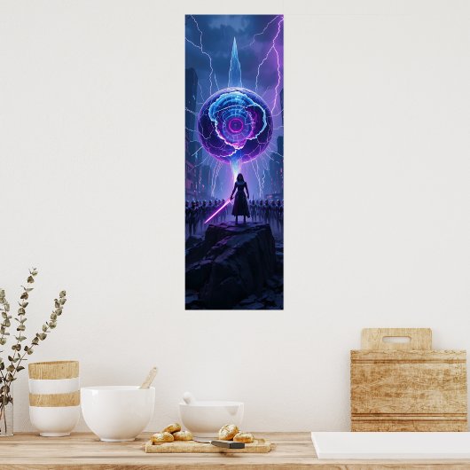 Metamorfosis Sci-Fiポスター – 未来の戦士 ポスター (キッチン)