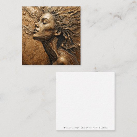 “Metamorphosis of Light” – A Surreal Portrait スクエア名刺 (正面/裏面)