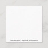 “Metamorphosis of Light” – A Surreal Portrait スクエア名刺 (裏面)