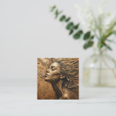 “Metamorphosis of Light” – A Surreal Portrait スクエア名刺 (スタンド正面)