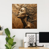 “Metamorphosis of Light” – A Surreal Portrait ポスター (ホームオフィス)