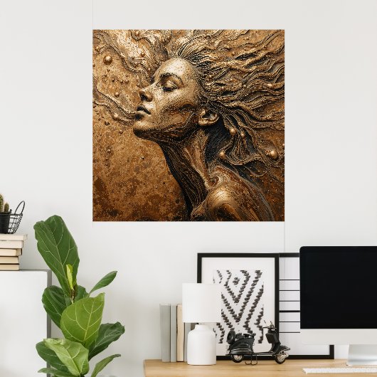 “Metamorphosis of Light” – A Surreal Portrait ポスター (ホームオフィス)