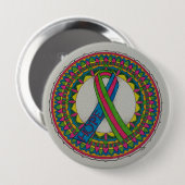 Metastatic乳癌のための曼荼羅 缶バッジ (正面&裏面)