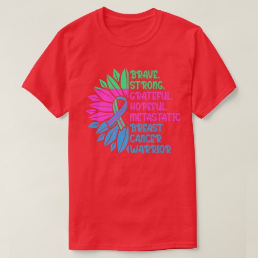 Metastatic Breast Cancer Awareness Care Warrior Tシャツ (デザイン正面)