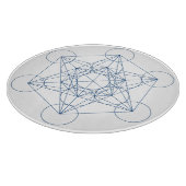 Metatronの立方体の水晶の格子 カッティングボード (角)