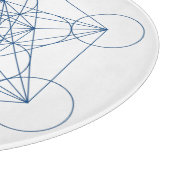 Metatronの立方体の水晶の格子 カッティングボード (角)