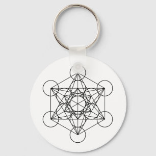 Metatronの立方体の神聖な幾何学 キーホルダー