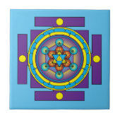 Metatronの立方体のMerkabaの曼荼羅 タイル (正面)