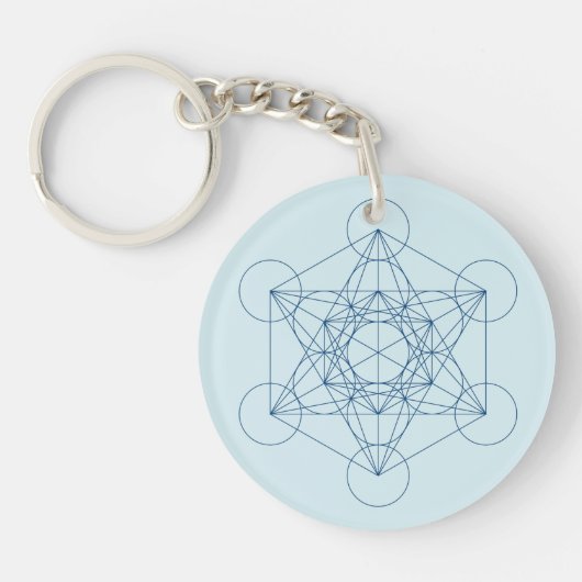 Metatronの立方体 キーホルダー (正面)