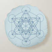 Metatronの立方体 ラウンドクッション (裏面)