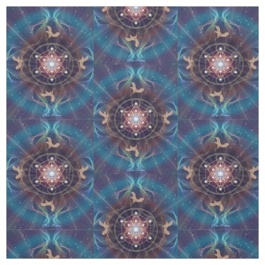 Metatronの立方体- Merkabah ファブリック (見本)