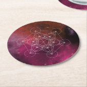 Metatron arcangel zen ラウンドペーパーコースター (アングル)