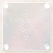 Metatron, chakra,zen,sacred geometric, angel ガラスコースター (裏面)